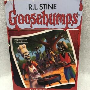 Goosebumps Book with Skeleton BBQ Cover Preowned